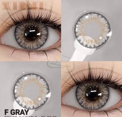 F Gray contact lens